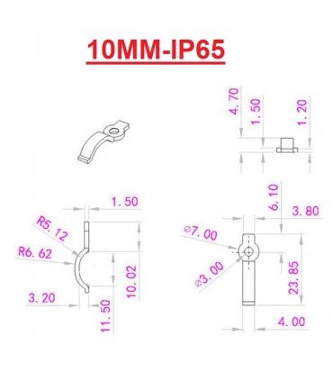 IP20 Led Strip Fixing Bracket+screw (10 pcs)