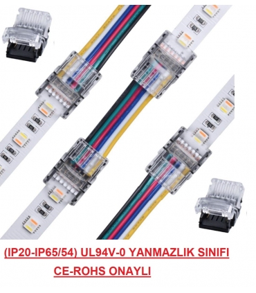 Şerit + Kablo Bağlantı Konnektörü (IP20-IP65/54)