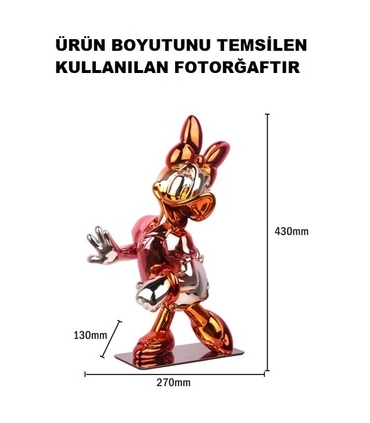 Dekoratif Lady Duck Heykelcik Pmb-Trn-Krm