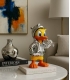 Orta  Dekoratif Duck Heykelcik Gümüş renk