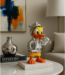 Orta  Dekoratif Duck Heykelcik Gümüş renk