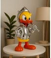 Büyük Dekoratif Duck Heykelcik Gümüş renk