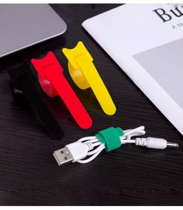 Velcro de las ataduras de cables y rollos
