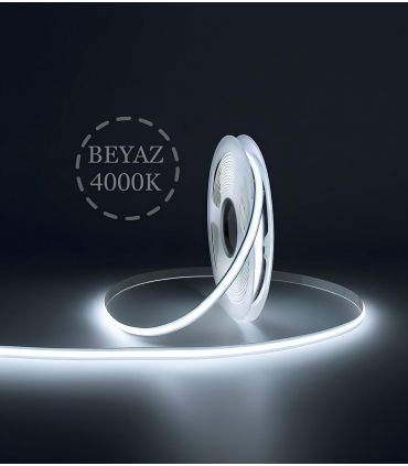 COB Şerit Led Beyaz 8mm 12V